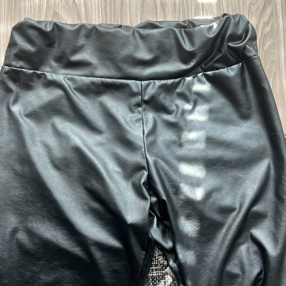 SHEIN Wideband Hi Waist Leather Leggings - Picture 3 of 5